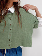 EasyEase Oversized Button-Down Shirt