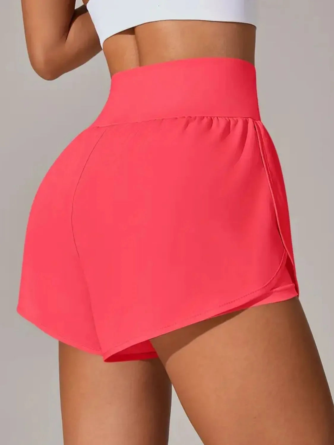 Pocketed Stretch High-Waist Shorts