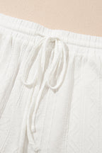 Textured Short Sleeve Top and Shorts Set - Stylish & Comfy