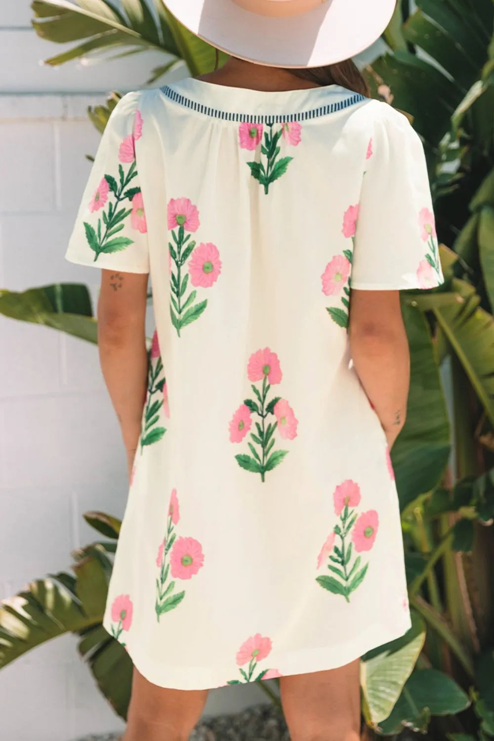 BlossomBreeze Floral Flutter Sleeve Summer Mini Dress