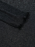 Sheer Metallic Glitter Mesh Long Sleeve Top