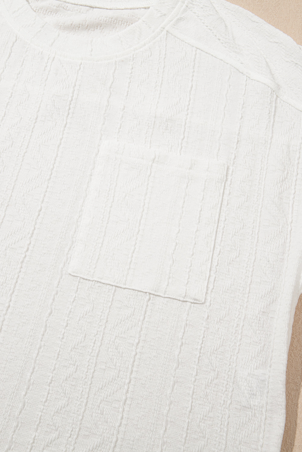 Textured Short Sleeve Top and Shorts Set - Stylish & Comfy