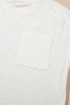 Textured Short Sleeve Top and Shorts Set - Stylish & Comfy