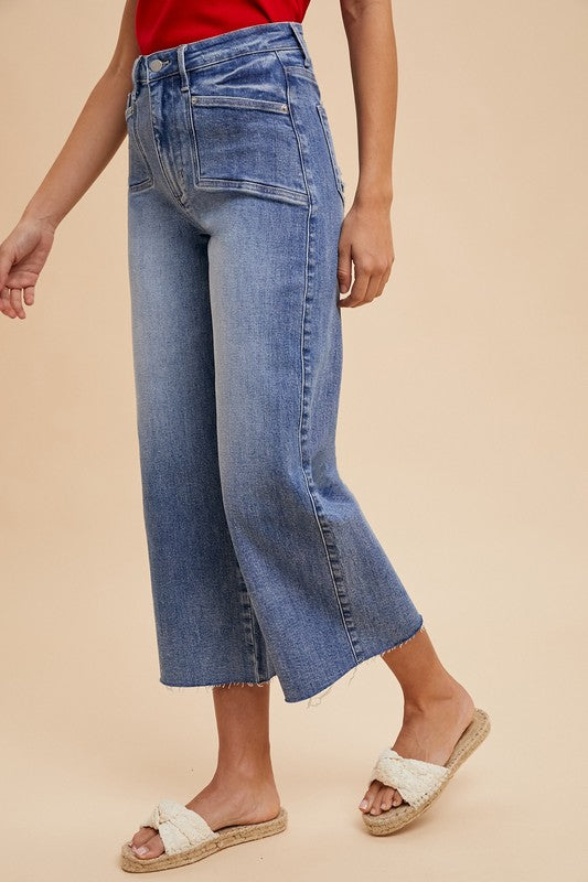 Annie Wear High-Rise Wide-Leg Jeans