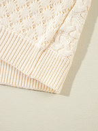 Relaxed Fit Cable-Knit Dolman Sweater Vest