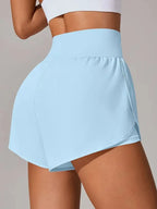 Pocketed Stretch High-Waist Shorts