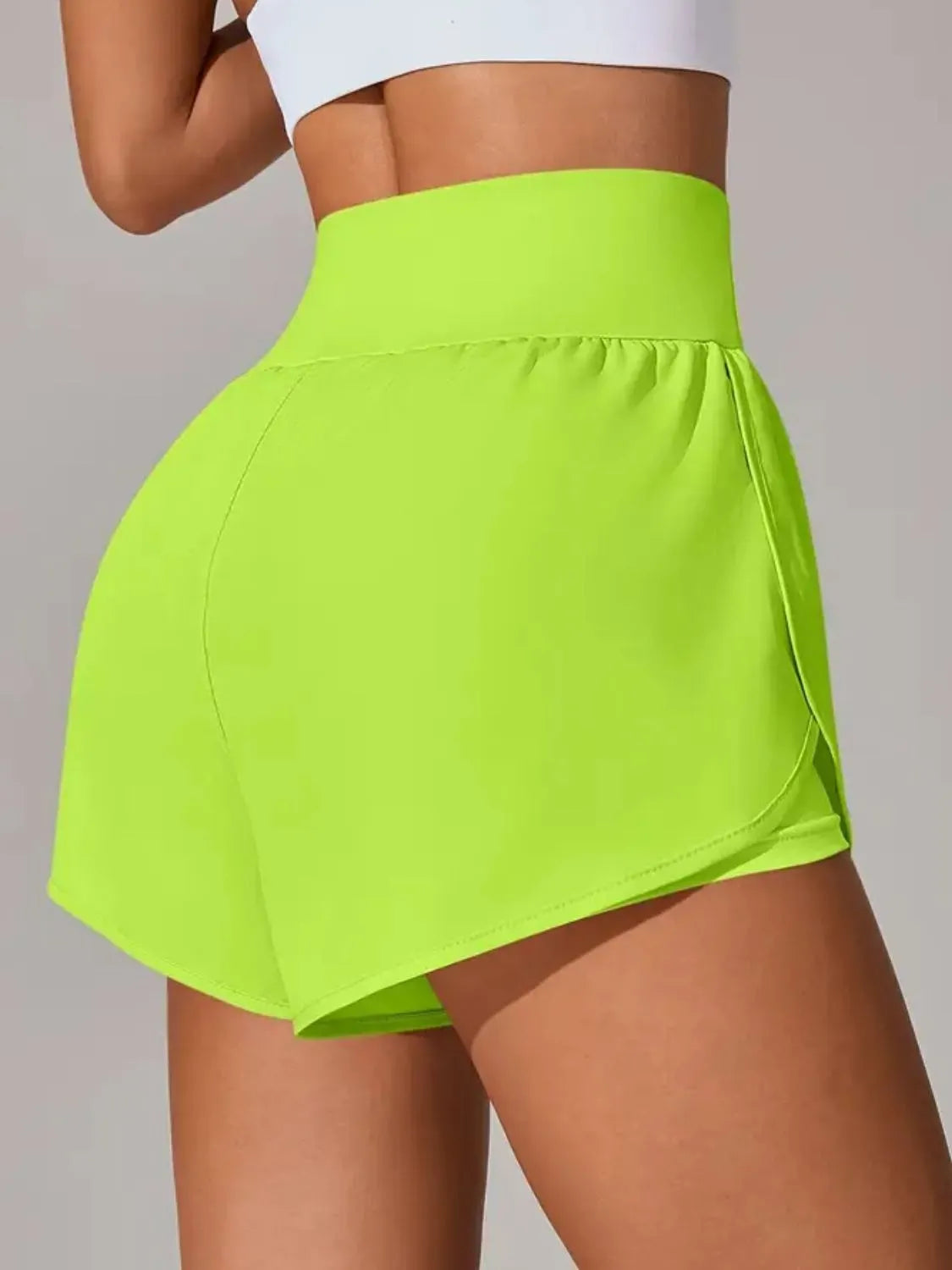 Pocketed Stretch High-Waist Shorts
