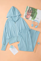 Two-Piece Zip-Up Hoodie and Jogger Pants Activewear Set