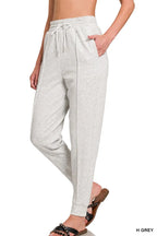 Zenana Heather Grey Jogger Sweatpants with Drawstring and Pockets