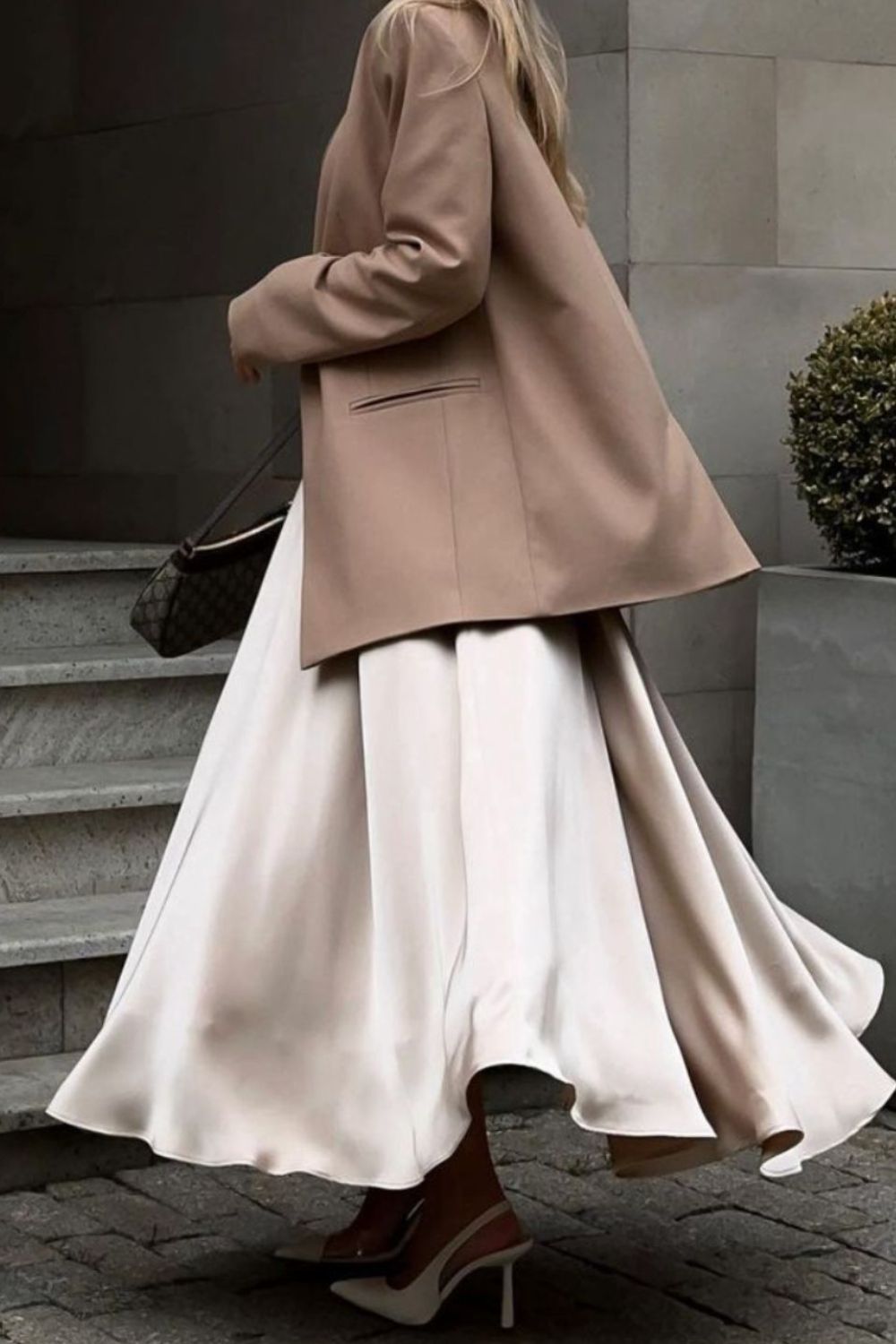 Back Elastic Waist Satin Minx Skirt - Elegant & Flowy