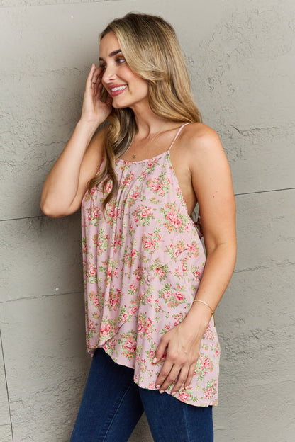 Ninexis Hang Loose Floral Tulip Hem Cami Top - Mauve