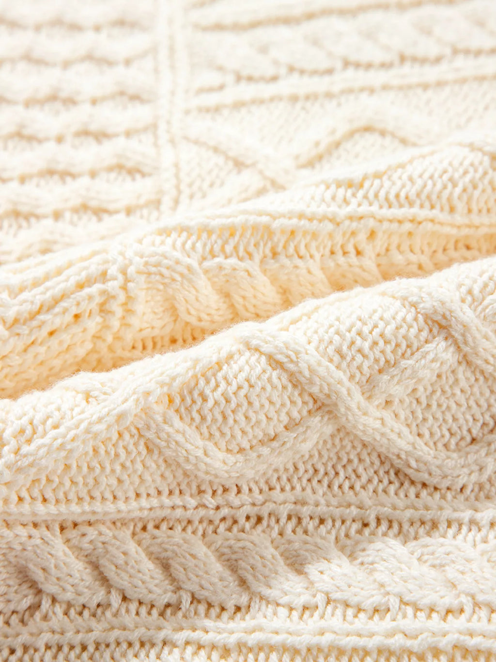 Relaxed Fit Cable-Knit Dolman Sweater Vest