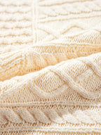 Relaxed Fit Cable-Knit Dolman Sweater Vest