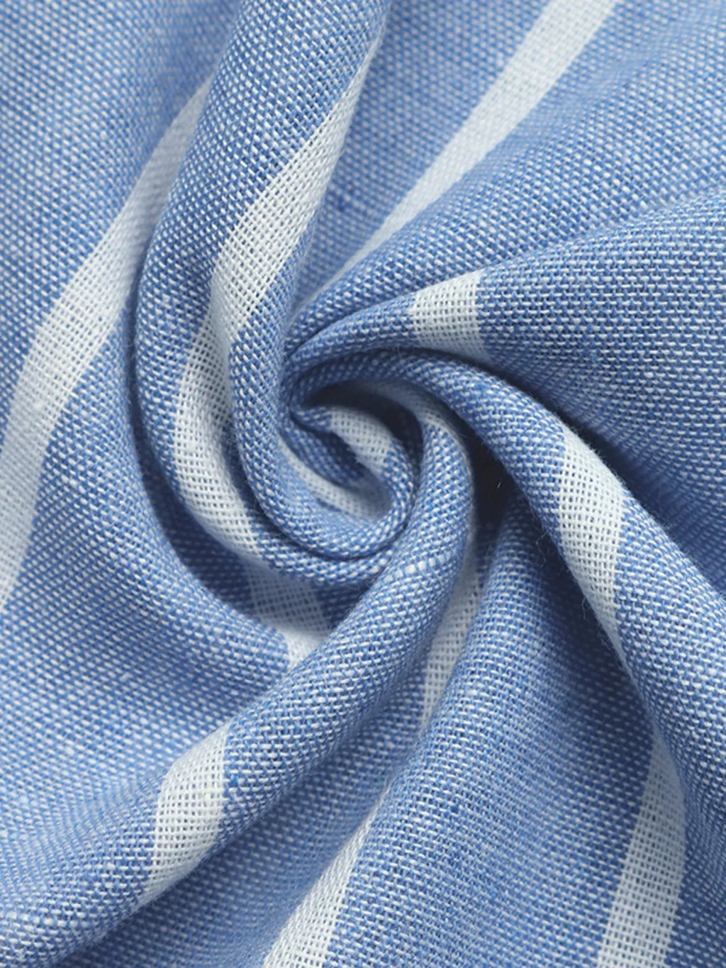 Relaxed Fit Striped Oversized Button-Down Cotton Blend Shirt