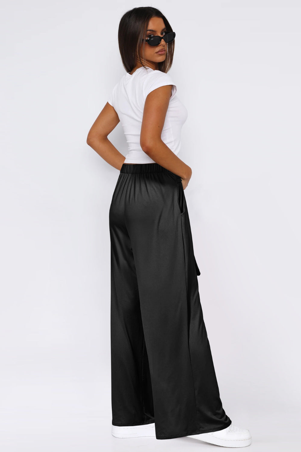 Tied Pocketed Wide-Leg Pants - Chic & Comfortable