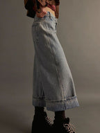Wide-Leg Cropped Pocketed Jeans