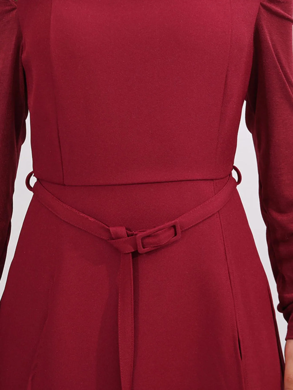 Ruched Slit Spaghetti Strap Long Sleeve Maxi Dress