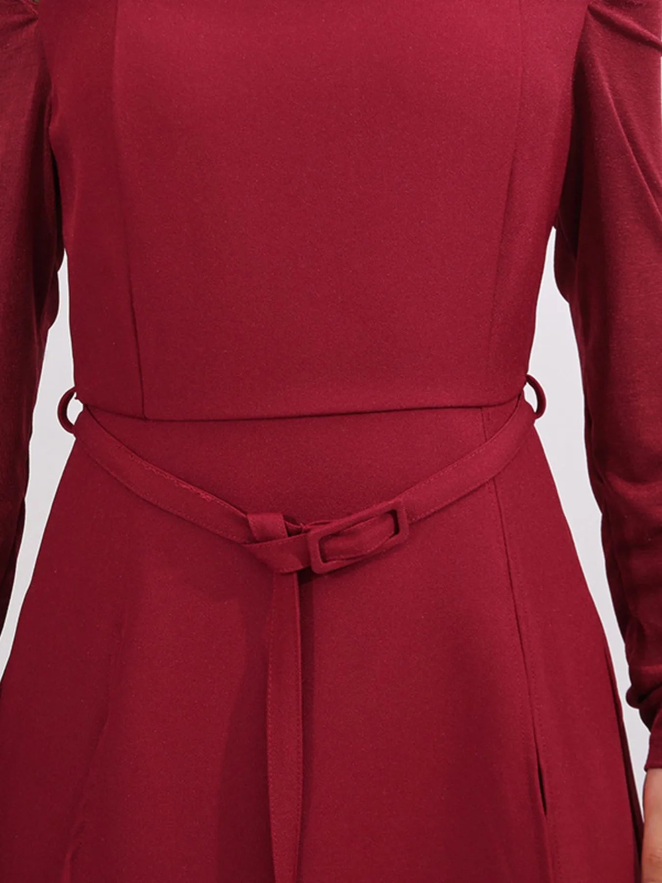 Ruched Slit Spaghetti Strap Long Sleeve Maxi Dress