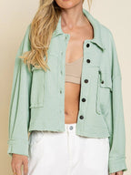 Button-Up Long Sleeve Jacket