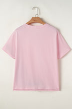 Color Block Round Neck Short Sleeve T-Shirt - Trendy & Comfy