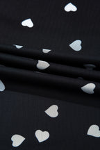 Heart Square Neck Long Sleeve Lace Detail Bodysuit