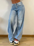 Wide Leg Pocket Jeans - Structured & Stylish Medium Blue