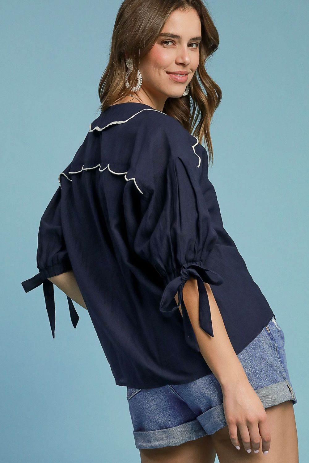 Umgee Full Size Embroidered Button-Down Shirt