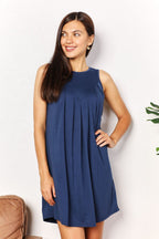 Perfee Chic Round Neck Sleeveless Mini Dress