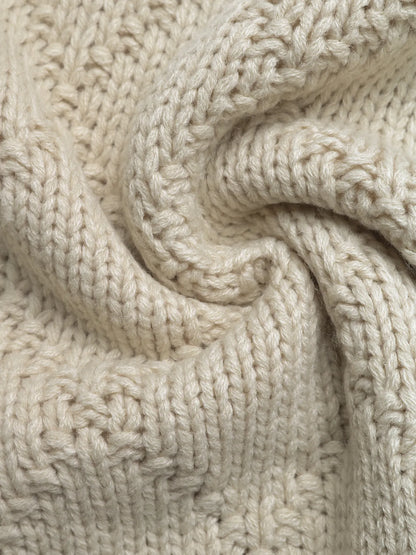 Cozy Fish Pattern Round Neck Sweater