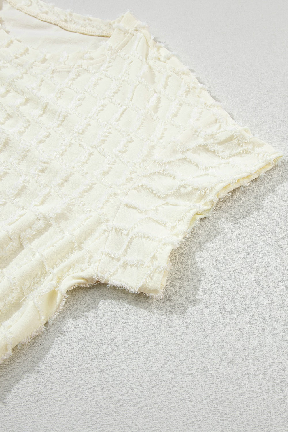 Textured Round Neck Top and Pants Set - Chic & Effortless