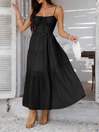 Devine Smocked Tiered Maxi Dress - Elegant & Flowy