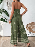 Breeze Printed Wide-Leg Tube Jumpsuit