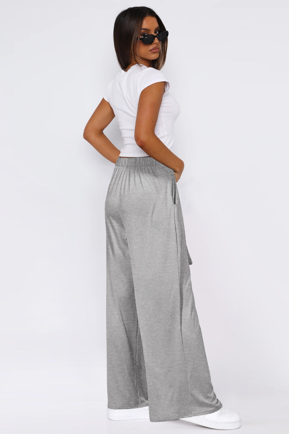 Tied Pocketed Wide-Leg Pants - Chic & Comfortable