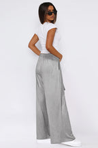 Tied Pocketed Wide-Leg Pants - Chic & Comfortable