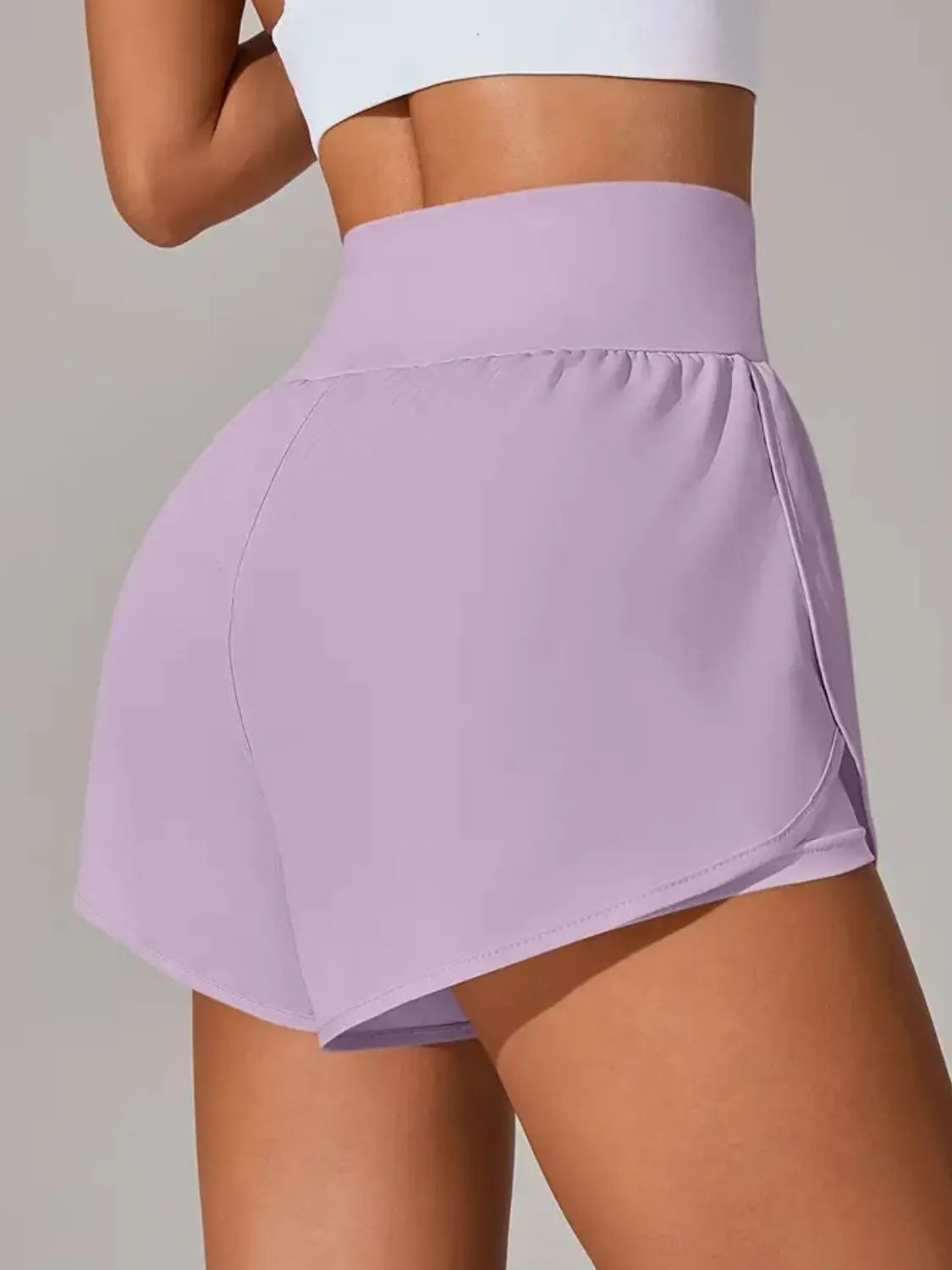 Pocketed Stretch High-Waist Shorts