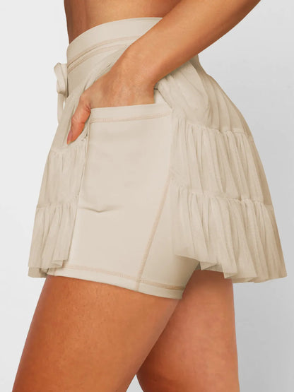 High Waist Pocketed Athletic Skort