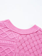 Relaxed Fit Cable-Knit Dolman Sweater Vest