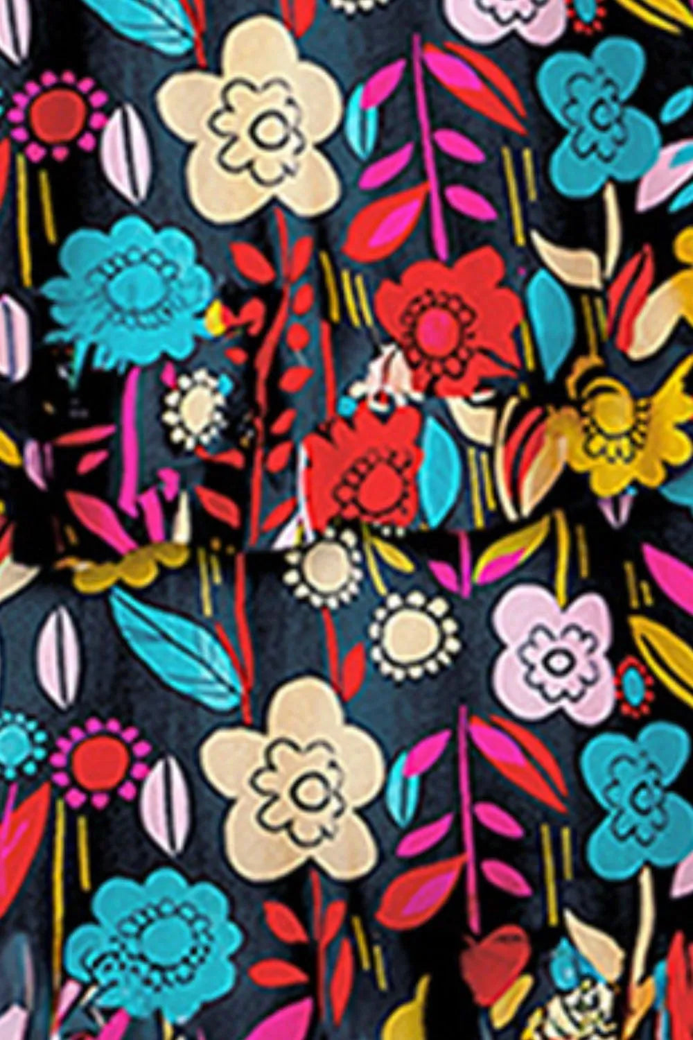 Trendy Printed Tube Wide-Leg Jumpsuit