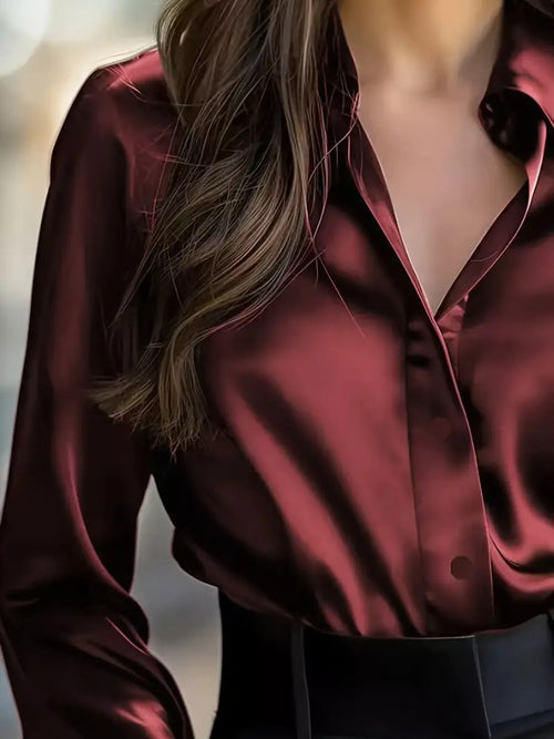 Classic Button-Down Collared Long Sleeve Shirt