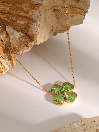 18K Gold-Plated Four-Leaf Clover Pendant Necklace