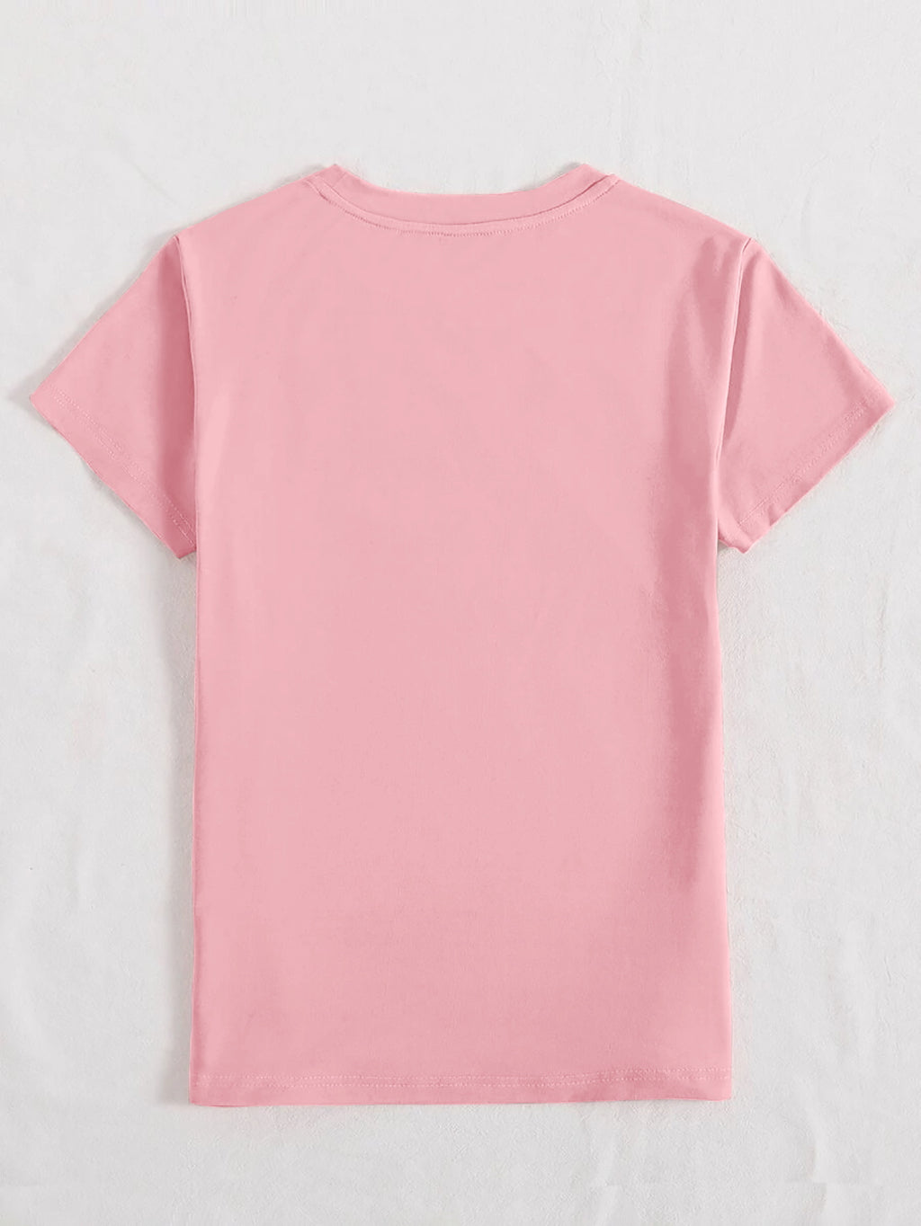 Rabbit Round Neck T-Shirt - Cute & Casual Print Tee