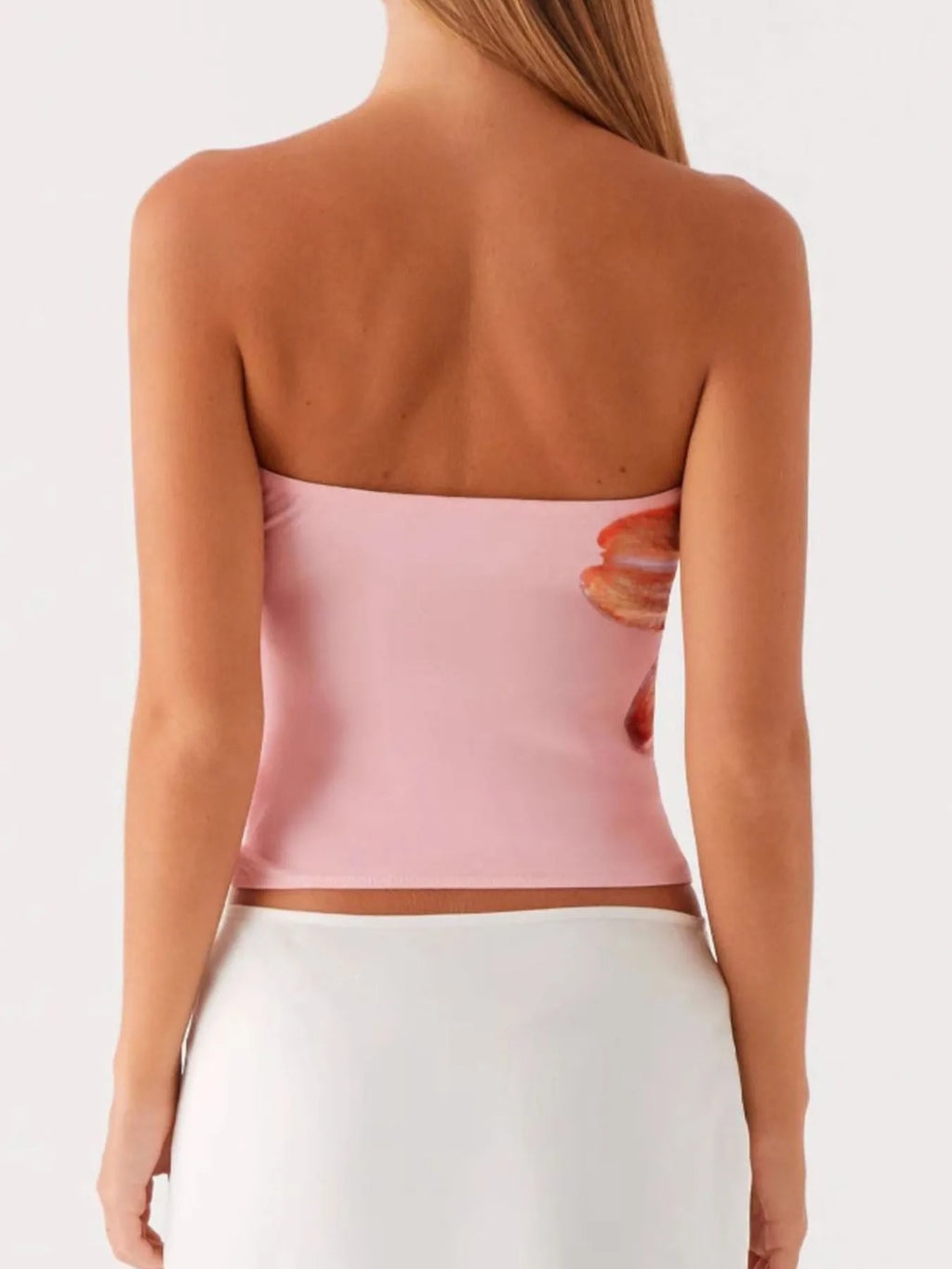 Floral Strapless Tube Top with Stretch Fit â€“ Sleek Summer Essential