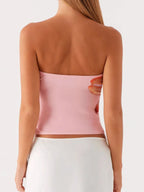 Floral Strapless Tube Top with Stretch Fit â€“ Sleek Summer Essential