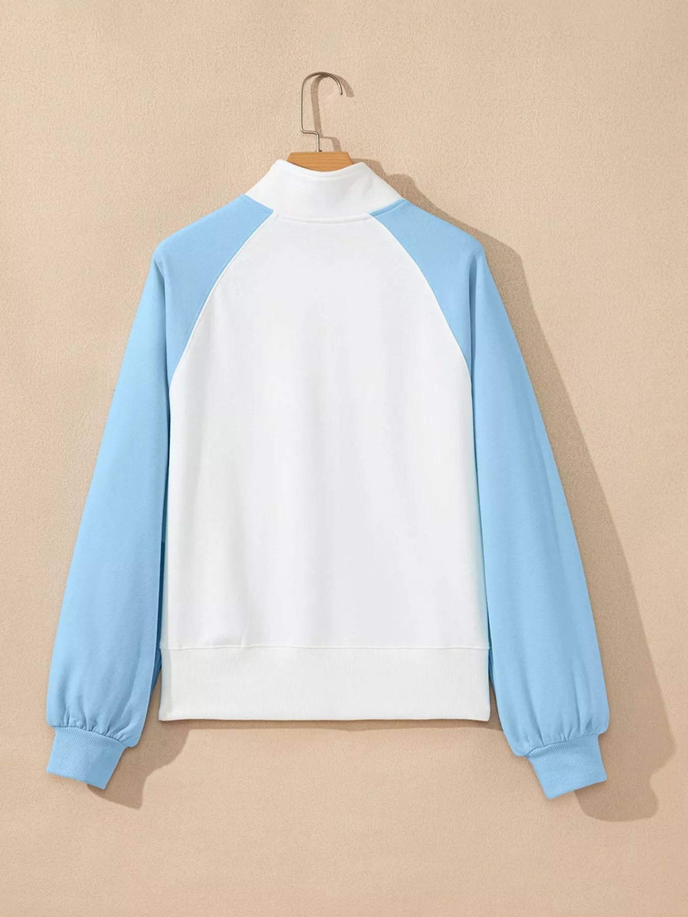 Color Block Snap Button Front Sweatshirt