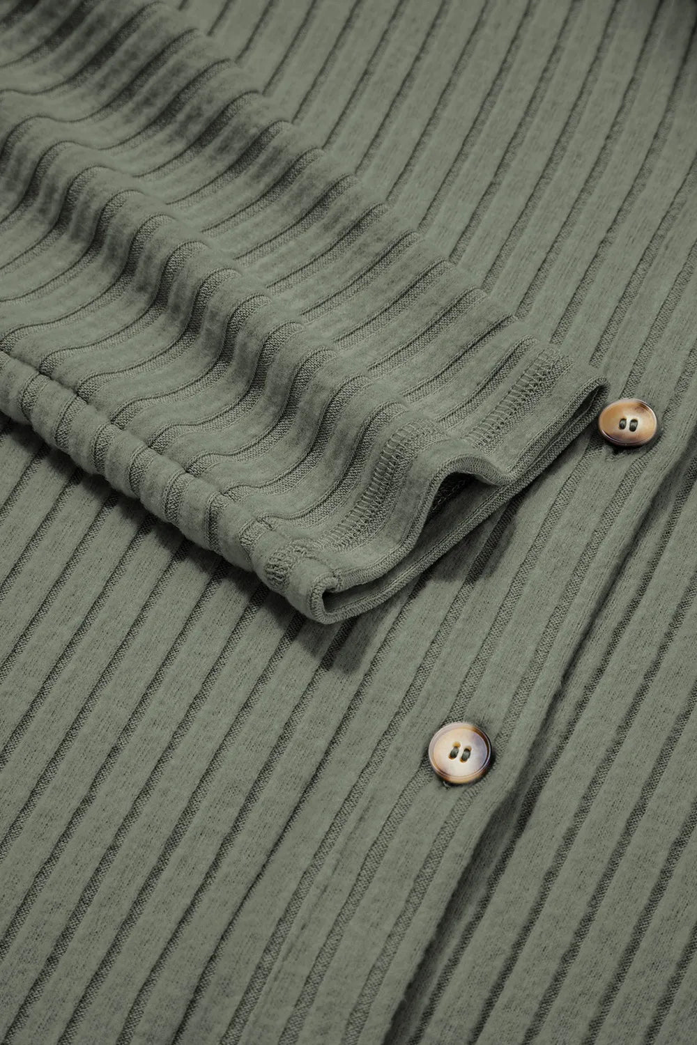 Ribbed Knit Button-Up Cardigan with Pockets Cozy Everyday Layer