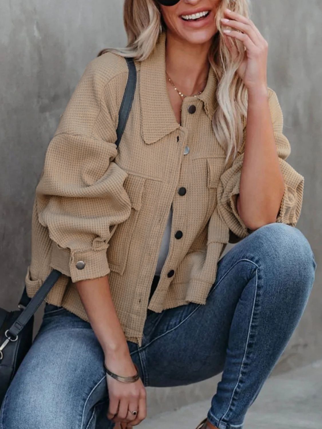 Button-Up Long Sleeve Jacket