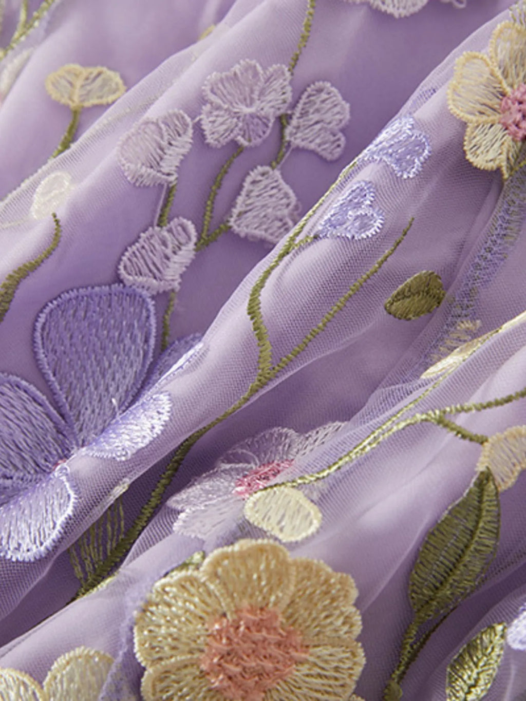 Embroidered Mesh Overlay Maxi Dress – Lined Evening Wear with Zipper Closure