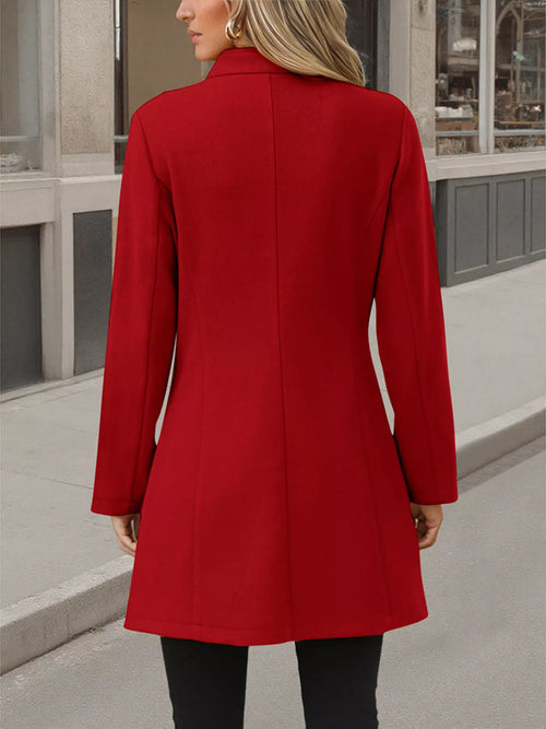 Classic Button-Up Long Sleeve Coat