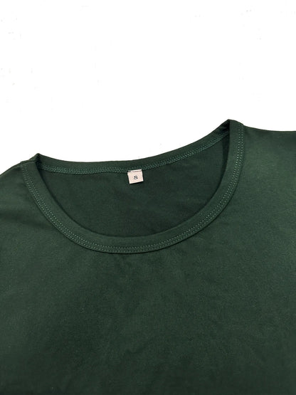 Cropped Long Sleeve Basic T-Shirt