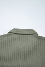 Ribbed Knit Button-Up Cardigan with Pockets Cozy Everyday Layer